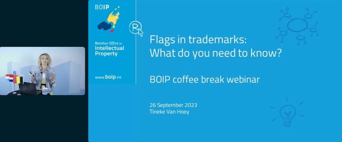 Printscreen webinar 'Flags in trademarks'