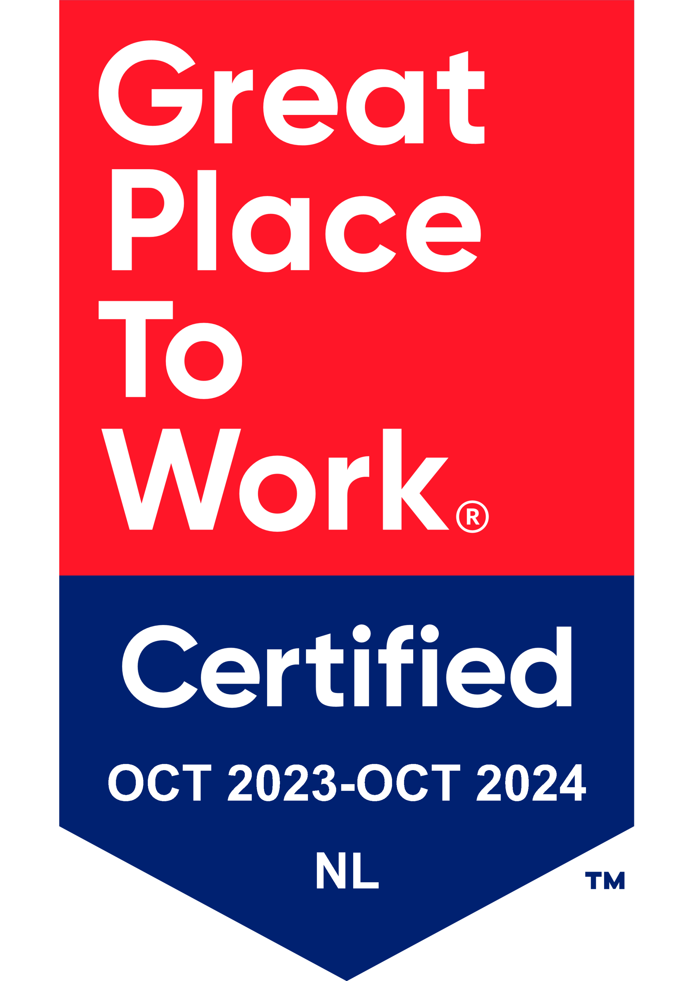 Great Place to work label - Certified OCT 2023-OCT2024