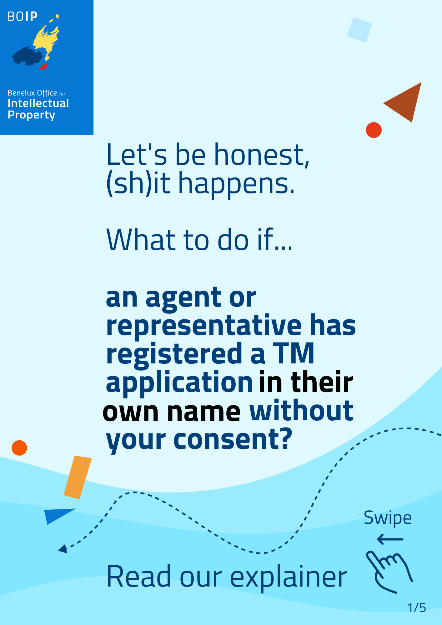 Cover TM application by agent or representative in their own name